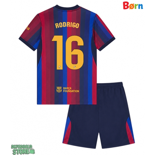 Barcelona Rodri Hernandez #16 Replika Babytøj Hjemmebanesæt Børn 2026-27 Kortærmet (+ Korte bukser)